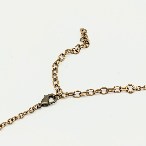 Cast Bronze Crystal Cluster and Pyrite Necklace - Picture 3 of 5